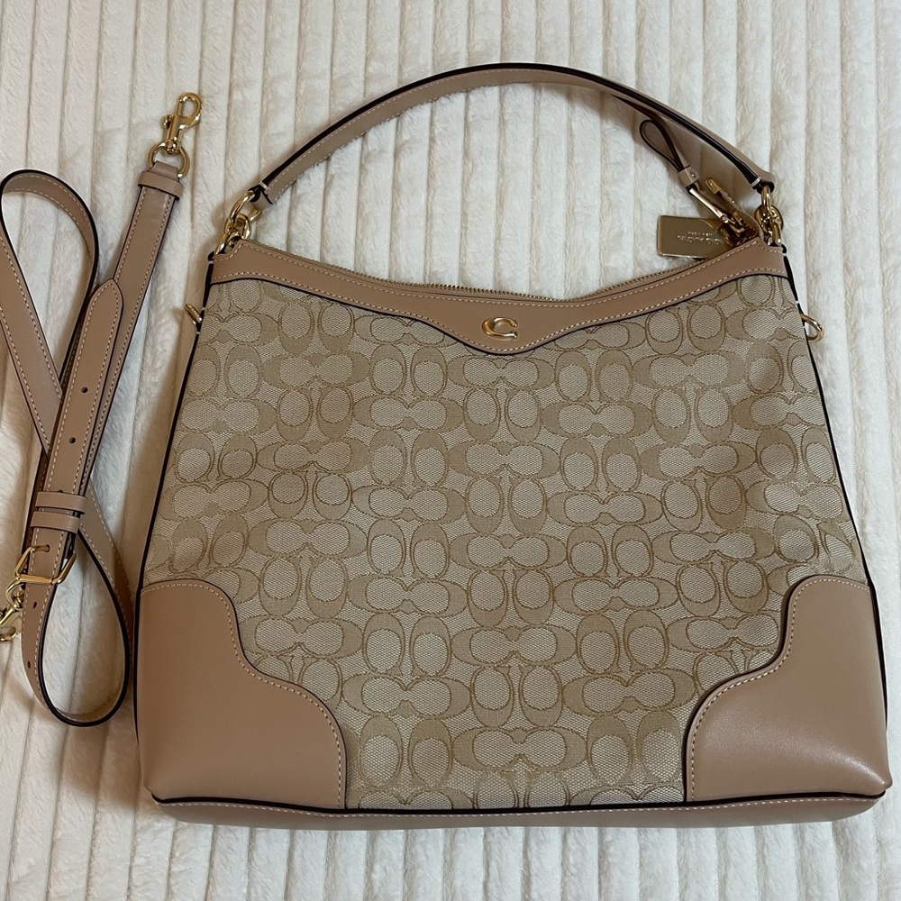 LIKE NEW | Coach | Ivie Hobo Bag - Signature Khaki - Picture 3 of 17